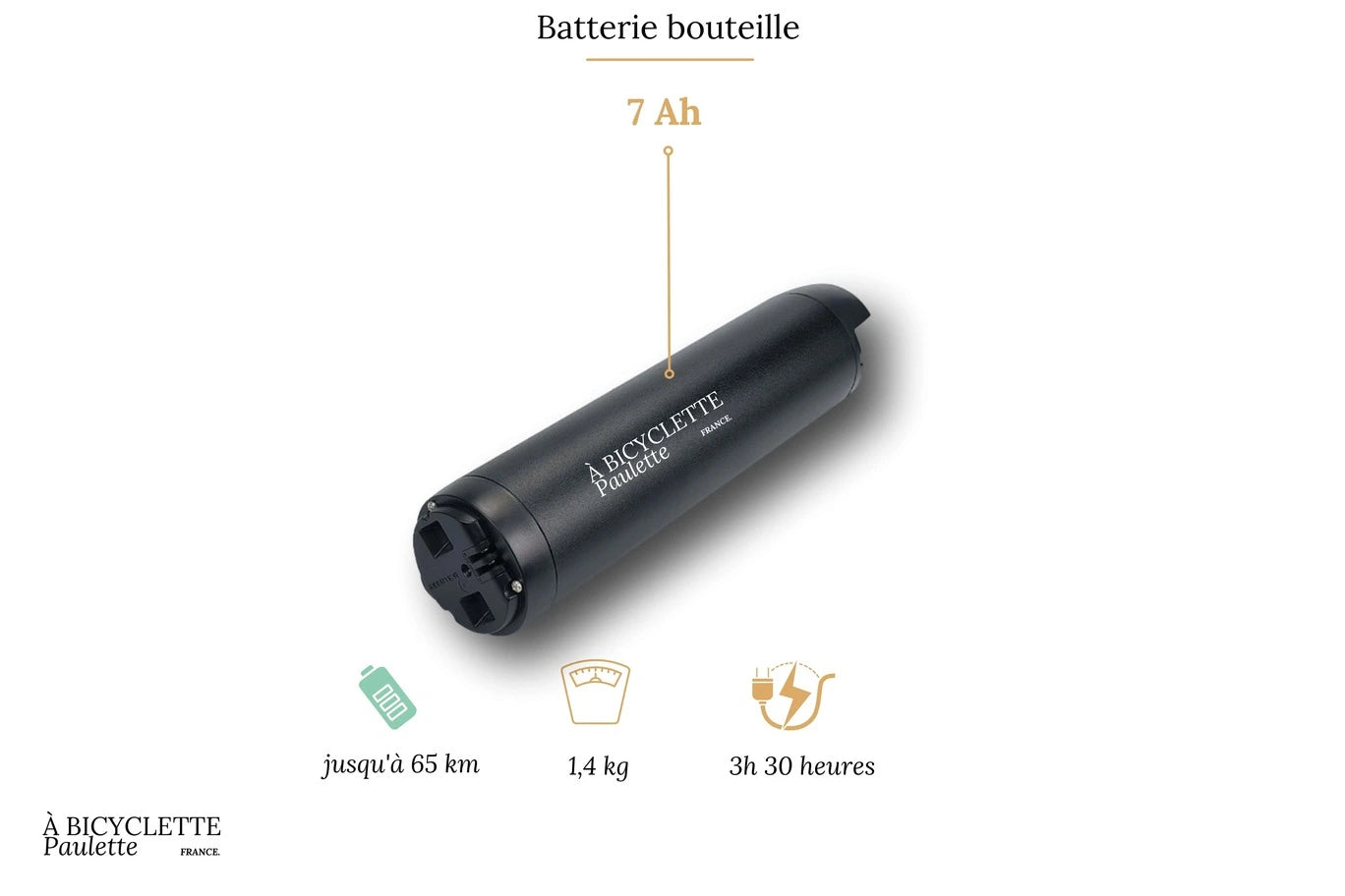 batterie vélo format bouteille 36v