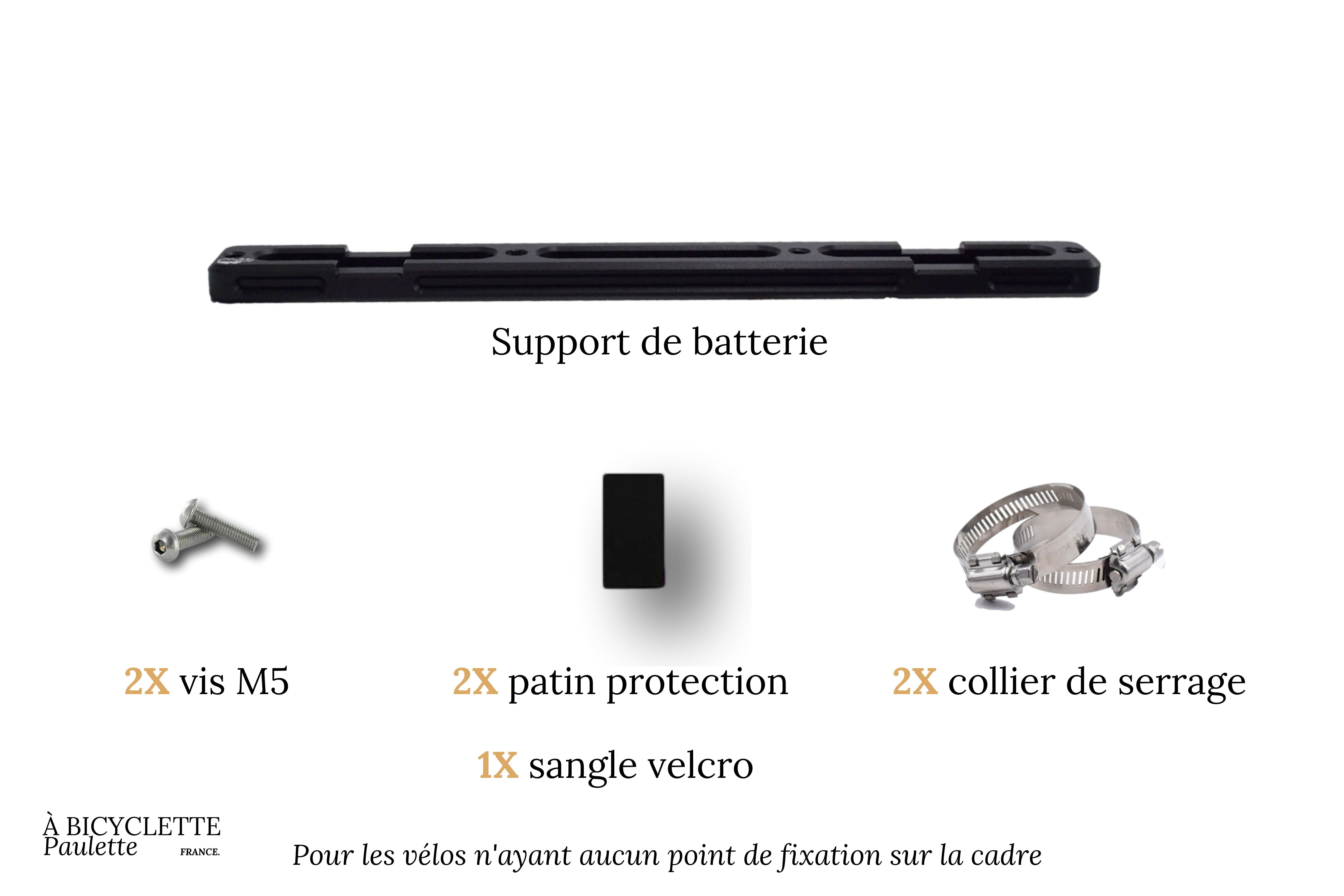 Support pour batterie de vélo électrique -à bicyclette Paulette