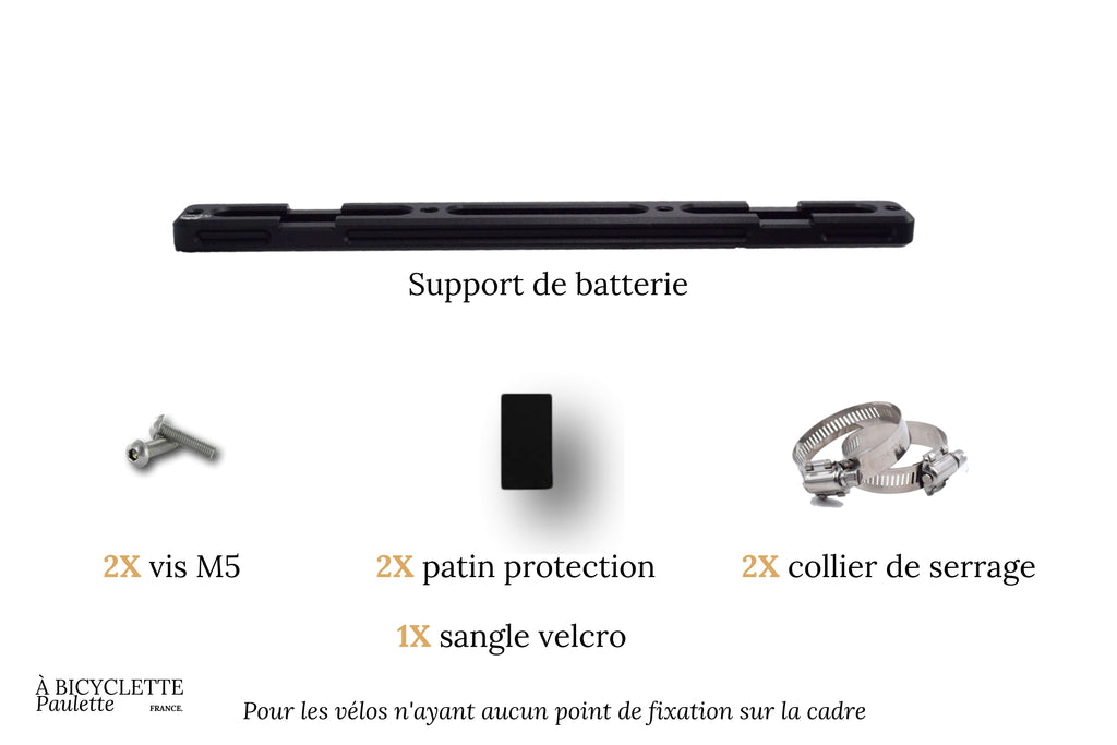 Support pour batterie de vélo électrique -à bicyclette Paulette